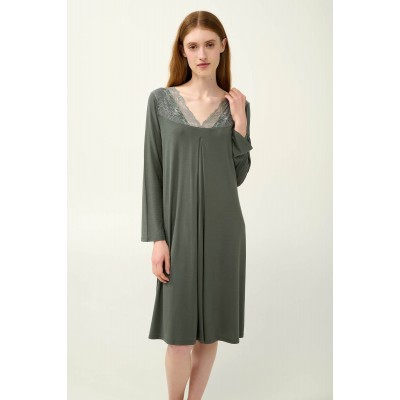 Γυναικείο Νυχτικό Micromodal με Πιέτα GREEN SAGE (23122-GREEN SAGE)