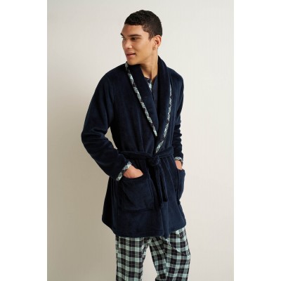 Ανδρική Fleece Σταυρωτή Ρόμπα BLUE (25665-BLUE)