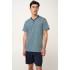 Βαμβακερή Ανδρική Πυτζάμα με Πατιλέτα BLUE (24622-BLUE)