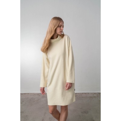 Μακρύ Μονόχρωμο Φόρεμα CREAM FROZEN (17197-CREAM FROZEN)