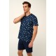 Βαμβακερή Ανδρική Πυτζάμα με V Λαιμόκοψη BLUE (22642-BLUE) Βαμβακερή Ανδρική Πυτζάμα με V Λαιμόκοψη BLUE (22642-BLUE)