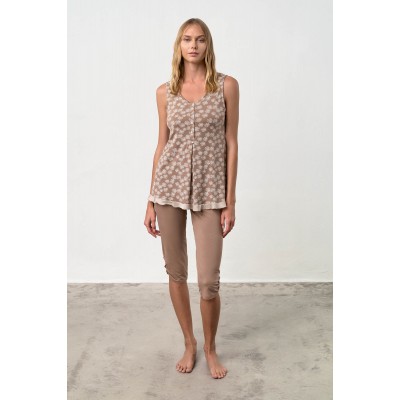 Πυτζάμα με Πατιλέτα MOKA BEAVER (18121-MOKA BEAVER)