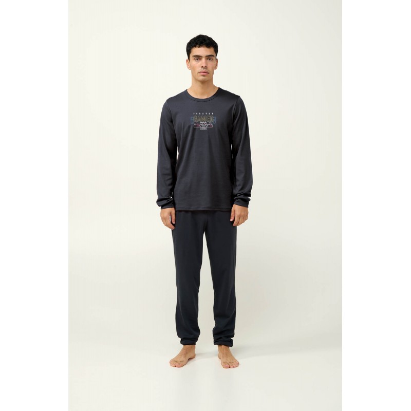 ΠΥΖΑΜΑ 50pct ΒΑΜΒΑΚΙ - 50pct ΜΟΝΤΑΛ DARK GRAY (23981-DARK GRAY) ΠΥΖΑΜΑ 50pct ΒΑΜΒΑΚΙ - 50pct ΜΟΝΤΑΛ DARK GRAY (23981-DARK GRAY)