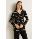 Γυναικεία Micromodal Πυτζάμα με Πιέτα BLACK (25085-BLACK)