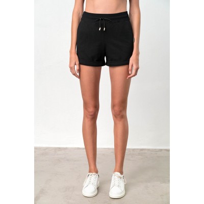 Μονόχρωμο Κοντό Παντελόνι BLACK (18347-BLACK)