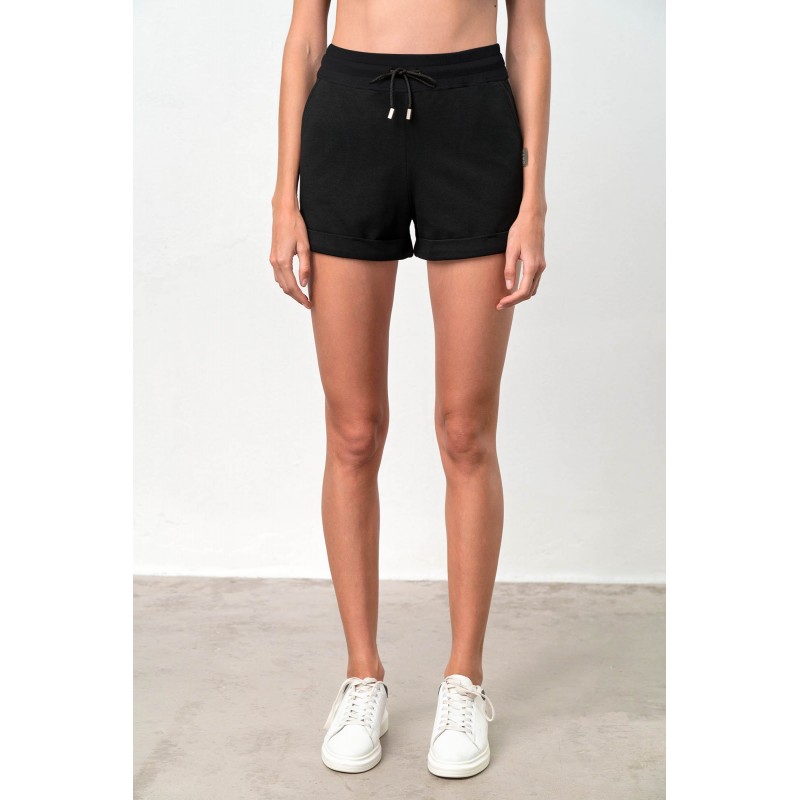 Μονόχρωμο Κοντό Παντελόνι BLACK (18347-BLACK)