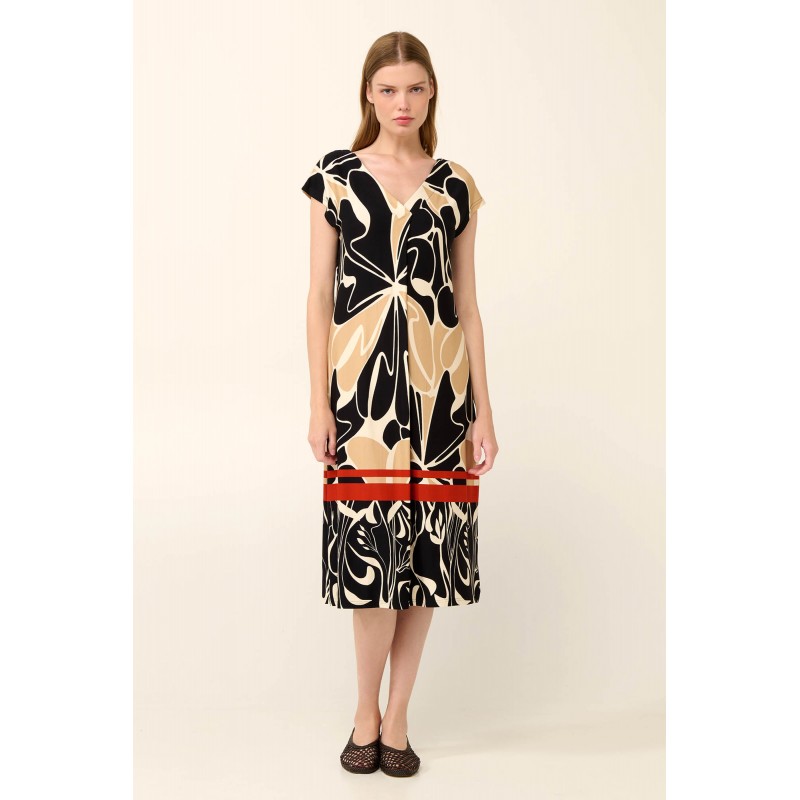 Καλοκαιρινό Φόρεμα από Viscose με V Λαιμόκοψη BLACK (22476-BLACK) Καλοκαιρινό Φόρεμα από Viscose με V Λαιμόκοψη BLACK (22476-BLACK)