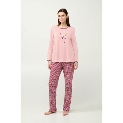 Γυναικεία Βαμβακερή Πυτζάμα PINK PEACH (23984-PINK PEACH)