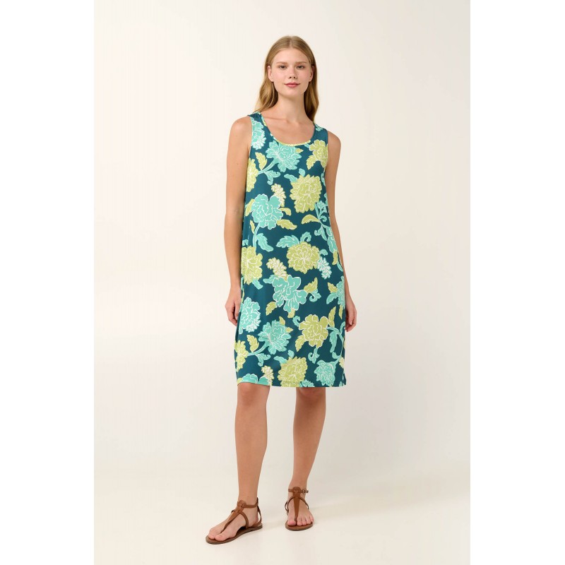 Αμάνικο Καλοκαιρινό Φόρεμα από Viscose GREEN GROVE (20963-GREEN GROVE)