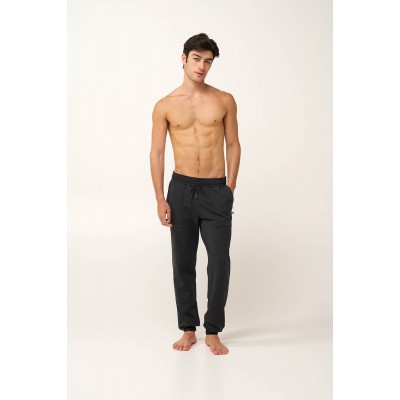 Βαμβακερό Ανδρικό Παντελόνι με Μανσέτες DARK GRAY (24841-DARK GRAY)