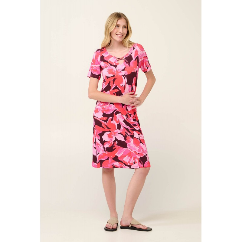 Καλοκαιρινό Φόρεμα Viscose με Φλοράλ Μοτίβο PINK AZALEA (22908-PINK AZALEA) Καλοκαιρινό Φόρεμα Viscose με Φλοράλ Μοτίβο PINK AZALEA (22908-PINK AZALEA)