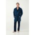 Σταυρωτή Fleece Ρόμπα με Ταρτάν Μοτίβο BLUE (21627-BLUE)
