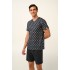 Βαμβακερή Ανδρική Πυτζάμα με V Λαιμόκοψη DARK GRAY (22601-DARK GRAY)