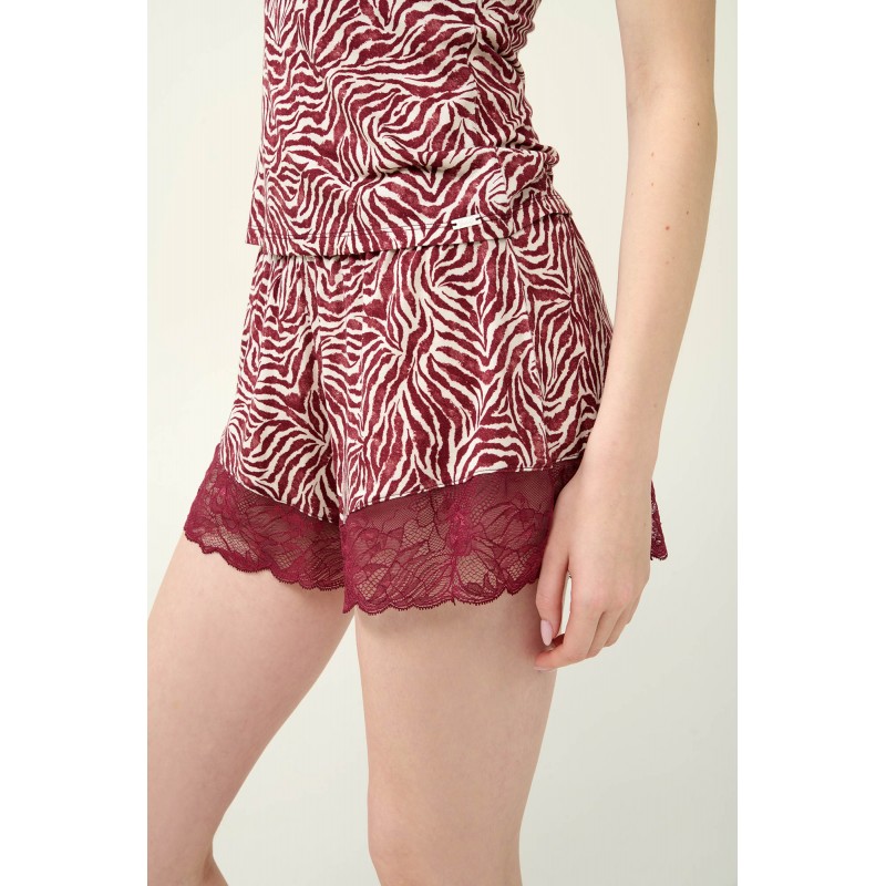Micromodal Cheeky Σορτσάκι με Δαντέλα RED WINDSOR (23801-RED WINDSOR)