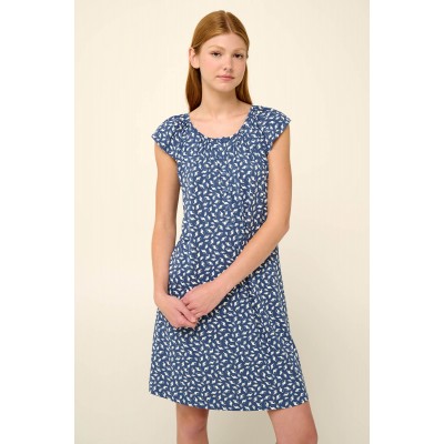 Καλοκαιρινό Νυχτικό Micromodal με Σούρες BLUE RAF (22053-BLUE RAF)