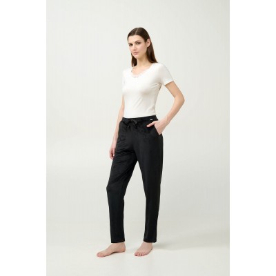 Μονόχρωμο Γυναικείο Παντελόνι Velvet BLACK (23085-BLACK)