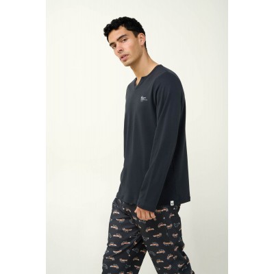 Ανδρική Βαμβακερή Πυτζάμα DARK GRAY (23626-DARK GRAY)