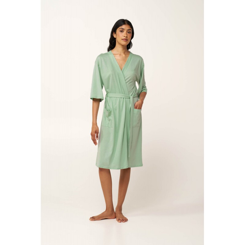 Γυναικεία Σταυρωτή Ρόμπα Cotton-Modal MINT GRAY (24079-MINT GRAY) Γυναικεία Σταυρωτή Ρόμπα Cotton-Modal MINT GRAY (24079-MINT GRAY)