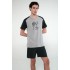 Πυτζάμα με Κοντό Μανίκι GRAY MELANGE (20614-GRAY MELANGE)