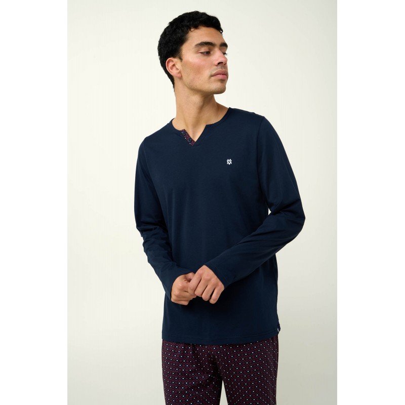 Ανδρική Χειμερινή Βαμβακερή Πυτζάμα BLUE (23612-BLUE) Ανδρική Χειμερινή Βαμβακερή Πυτζάμα BLUE (23612-BLUE)