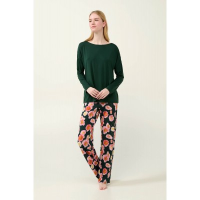Χειμερινή Γυναικεία Πυτζάμα Micromodal GREEN TIMBER (23002-GREEN TIMBER)