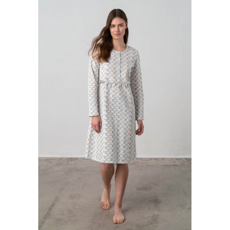 Φλοράλ Νυχτικό Με Πατιλέτα GRAY SILVER (17901-GRAY SILVER)