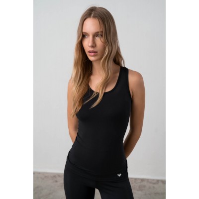 Μονόχρωμη Αμάνικη Μπλούζα BLACK (17180-BLACK)