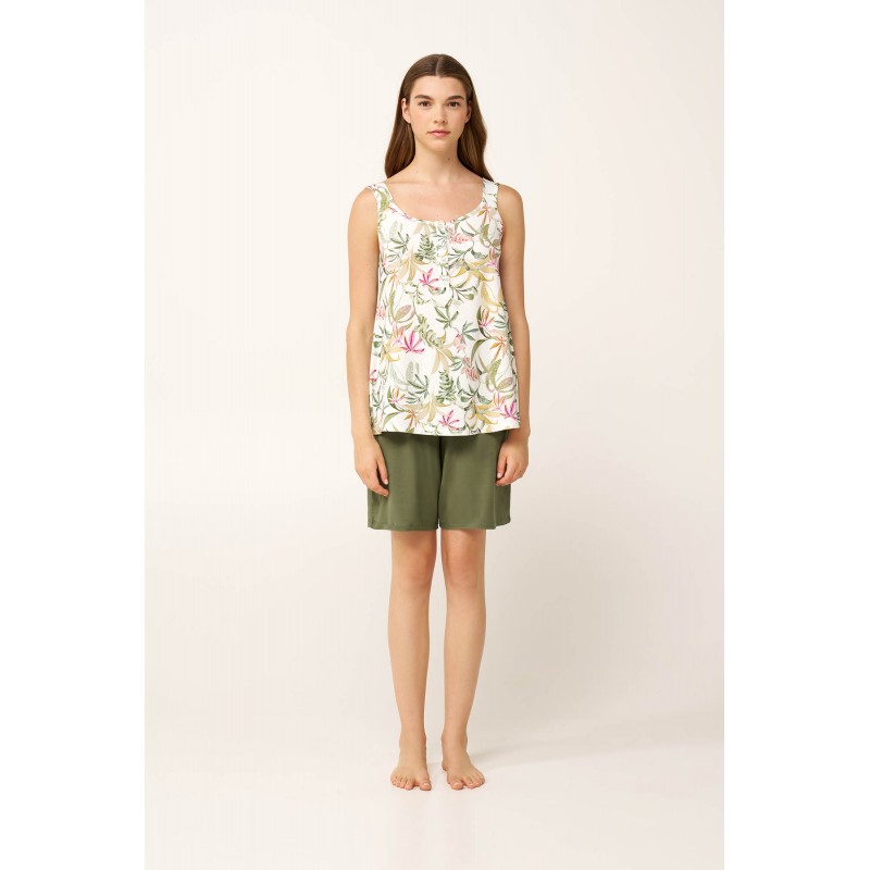 Γυναικεία Πυτζάμα Micromodal με Πατιλέτα GREEN LODEN (24153-GREEN LODEN)