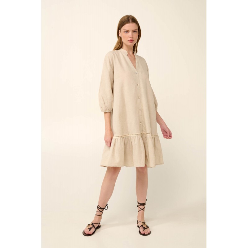 Μονόχρωμο Καλοκαιρινό Φόρεμα με Κουμπιά BEIGE SKIN (22457-BEIGE SKIN) Μονόχρωμο Καλοκαιρινό Φόρεμα με Κουμπιά BEIGE SKIN (22457-BEIGE SKIN)