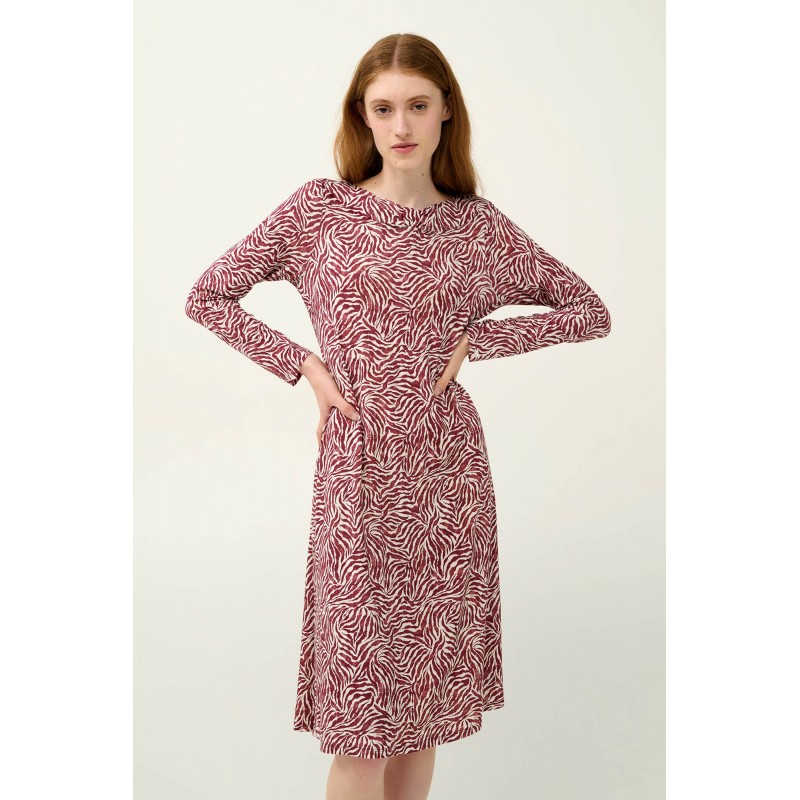 Χειμερινό Micromodal Νυχτικό με Μοτίβο Ζέβρα RED WINDSOR (23045-RED WINDSOR)