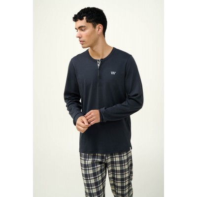 Ανδρική Βαμβακερή Πυτζάμα με Πατιλέτα DARK GRAY (23643-DARK GRAY)