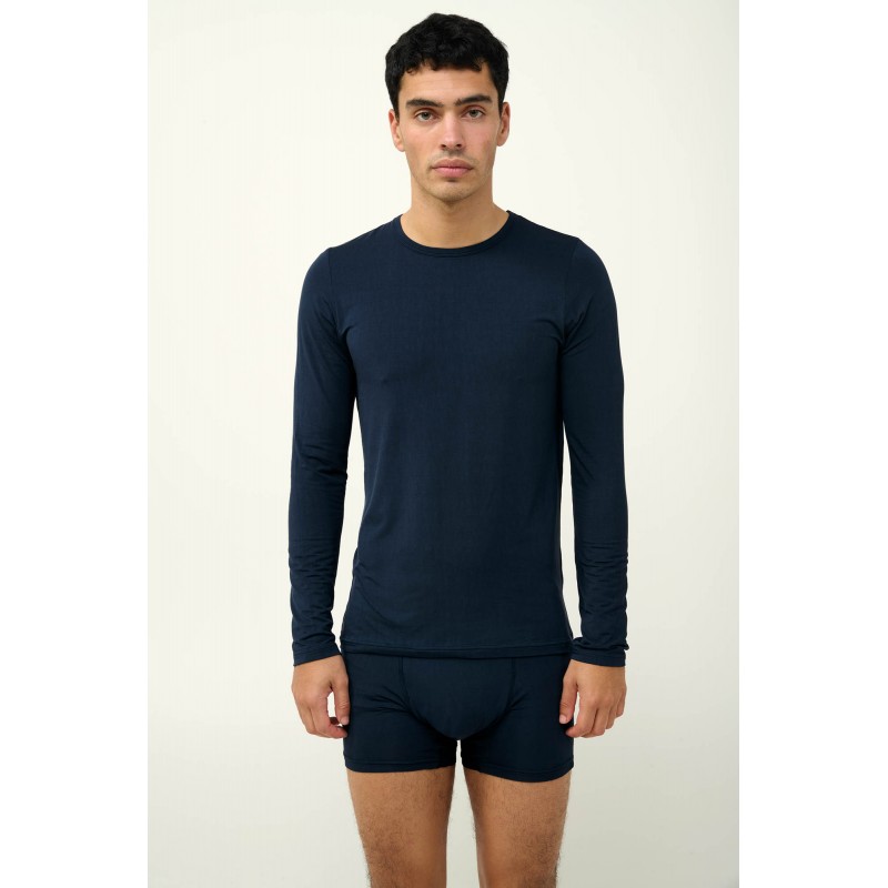 Ανδρικό Φανελάκι Micromodal με Μακρύ Μανίκι BLUE BLAZER (23854-BLUE BLAZER)