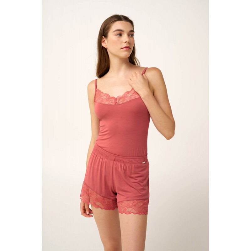 Γυναικείο Φανελάκι Micromodal με Τιράντες PINK CEDAR (24040-PINK CEDAR)