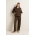 Γυναικείο Viscose Jacket με Φερμουάρ BROWN (25160-BROWN)