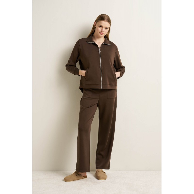 Γυναικείο Viscose Jacket με Φερμουάρ BROWN (25160-BROWN) Γυναικείο Viscose Jacket με Φερμουάρ BROWN (25160-BROWN)