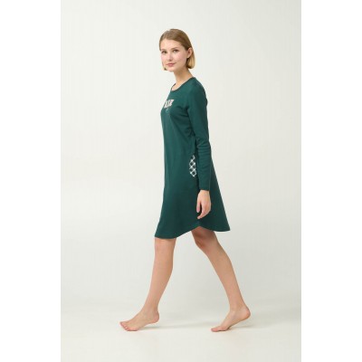 Βαμβακερό Νυχτικό με Τσέπες GREEN GARDEN (23240-GREEN GARDEN)