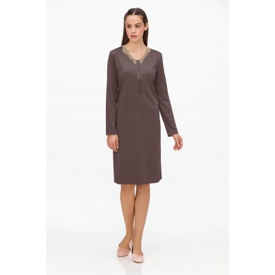 Γυναικεία νυχτικό με κουμπάκια GRAY SPARROW (13932-GRAY SPARROW)