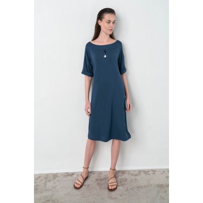 Φόρεμα με Κοντό Μανίκι BLUE MARINE (16924-BLUE MARINE)