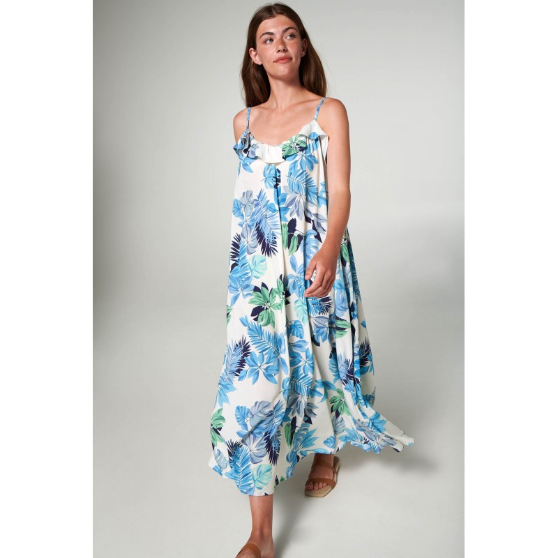 Φόρεμα με Τιράντες BLUE SKY (20418-BLUE SKY)