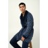 Ανδρική Σταυρωτή Fleece Ρόμπα BLUE (23780-BLUE)