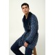 Ανδρική Σταυρωτή Fleece Ρόμπα BLUE (23780-BLUE) Ανδρική Σταυρωτή Fleece Ρόμπα BLUE (23780-BLUE)