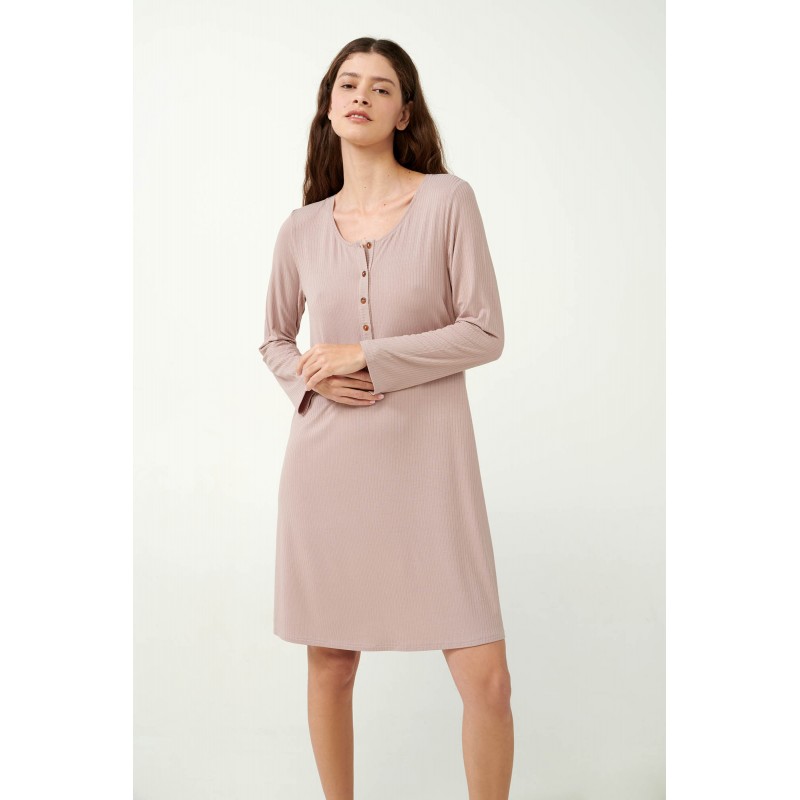 Νυχτικό Bamboo Rib με Πατιλέτα ROSE DUSTY (21171-ROSE DUSTY) Νυχτικό Bamboo Rib με Πατιλέτα ROSE DUSTY (21171-ROSE DUSTY)
