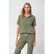 Μονόχρωμο Jacket με Φερμουάρ KHAKI (18344-KHAKI)
