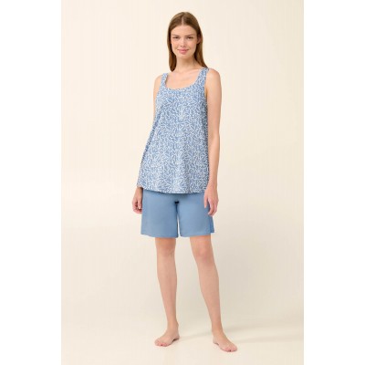Αμάνική Γυναικεία Πυτζάμα Micromodal BLUE RAIN (24924-BLUE RAIN)