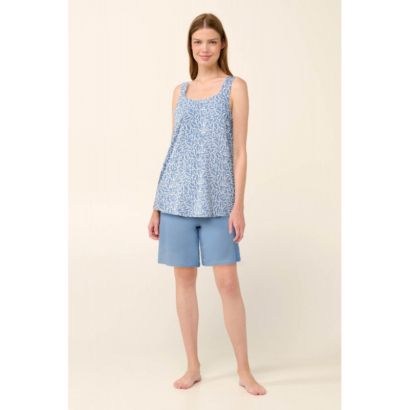 Αμάνική Γυναικεία Πυτζάμα Micromodal BLUE RAIN (24924-BLUE RAIN) Αμάνική Γυναικεία Πυτζάμα Micromodal BLUE RAIN (24924-BLUE RAIN)