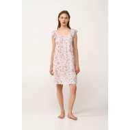 Φλοράλ Νυχτικό με Πατιλέτα ROSE DUSTY (24138-ROSE DUSTY)