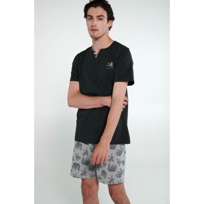 Πυτζάμα με Κοντό Μανίκι DARK GRAY (20612-DARK GRAY)