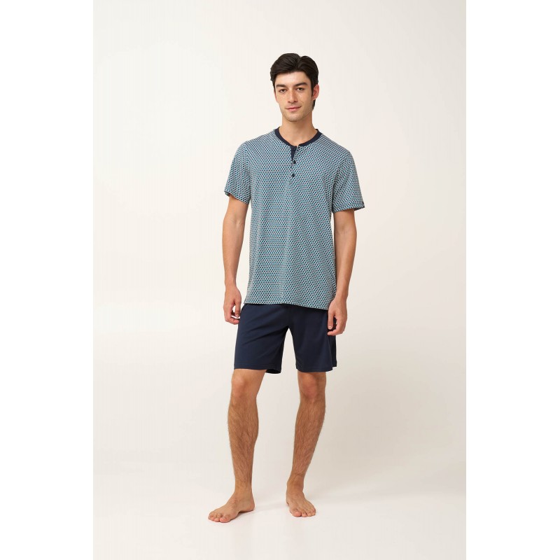 Ανδρικό Βαμβακερό Σετ 3 Τεμαχίων BLUE (24623-BLUE) Ανδρικό Βαμβακερό Σετ 3 Τεμαχίων BLUE (24623-BLUE)