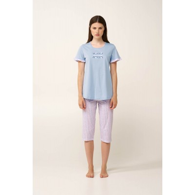 Βαμβακερή Γυναικεία Πυτζάμα BLUE KENTUCKY (24243-BLUE KENTUCKY)