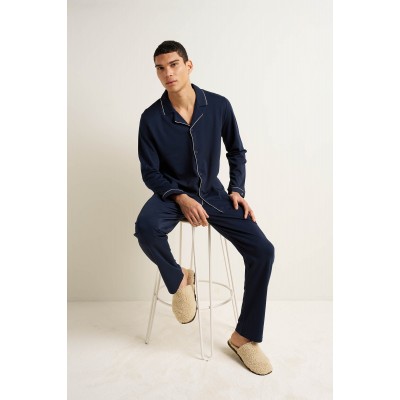 Ανδρική Βαμβακερή Πυτζάμα με Κουμπιά BLUE (25655-BLUE)